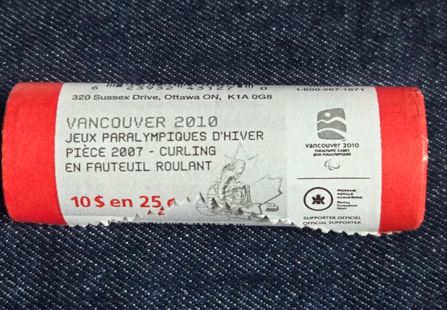Vancouver 2010 Paralympic Games 25 Cent Coin Roll - photo 2
