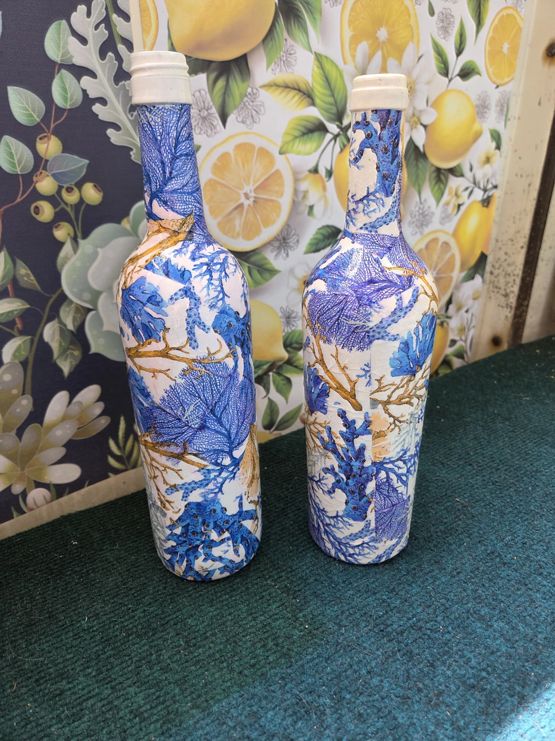 Decorative Bottles Set - Blue Coral Design - photo 2