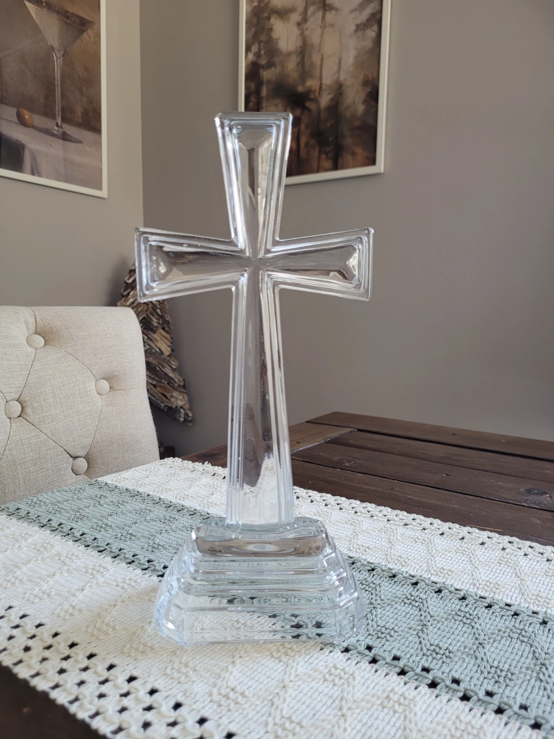 ✨️Clear Glass Cross Decorative Item✨️ - photo 2