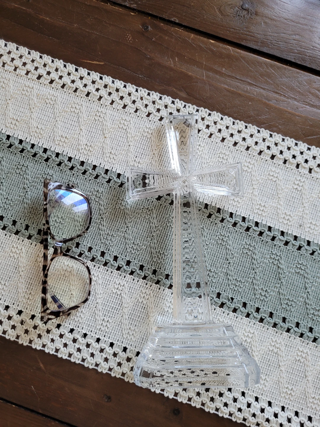 ✨️Clear Glass Cross Decorative Item✨️ - photo 3