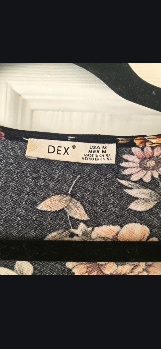 DEX Floral Long Sleeve Faux Look Wrap Dress - photo 3