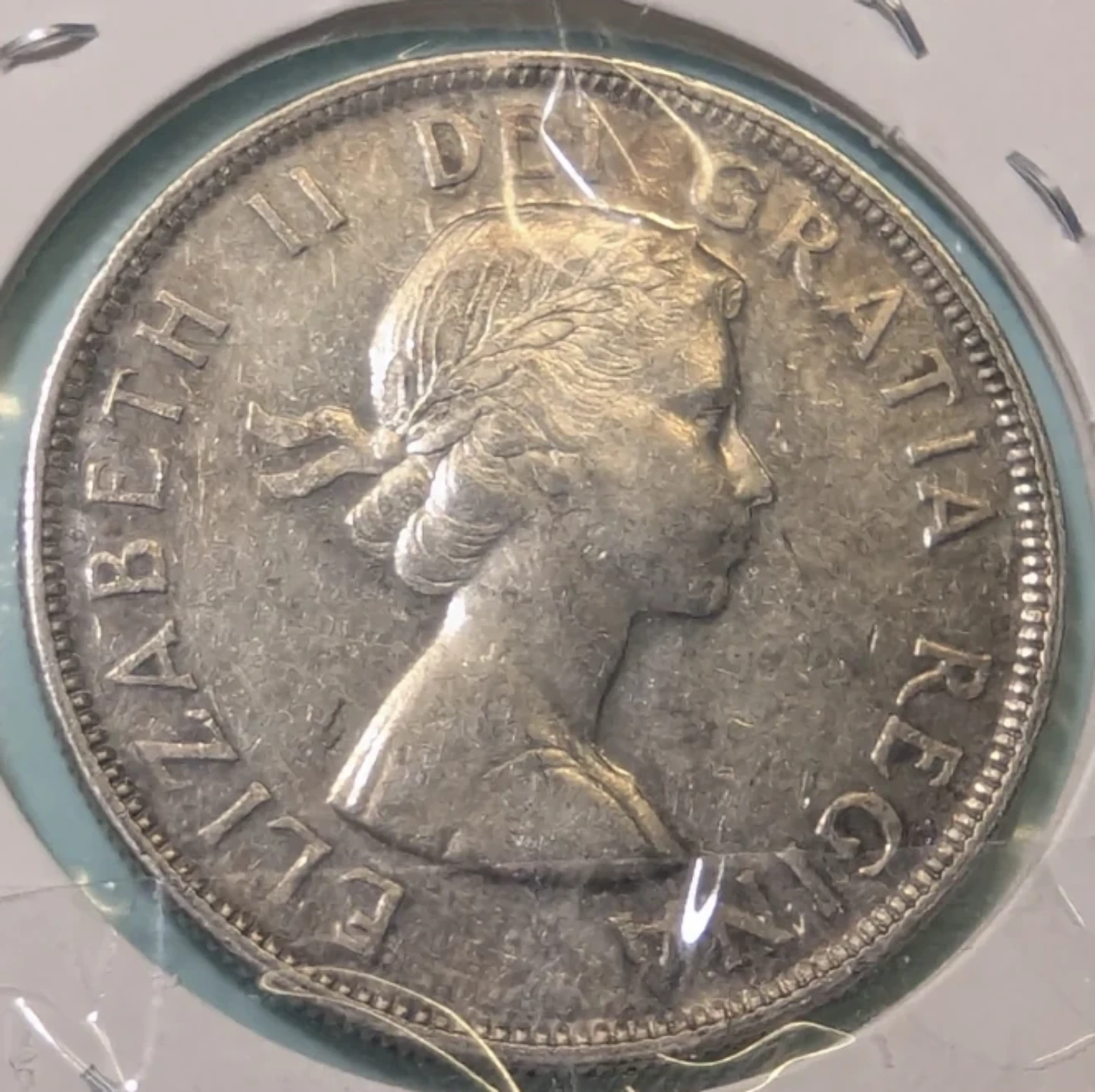 1955 Canadian Silver Dollar Arnprior Variety 80% Silver - photo 2