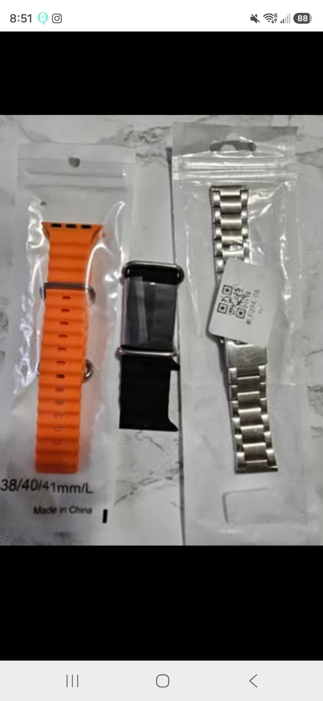 Apple Watch Bands 38/40/41mm - Orange & Silver Metal