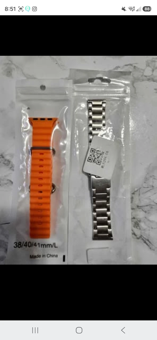 Apple Watch Bands 38/40/41mm - Orange & Silver Metal - photo 2
