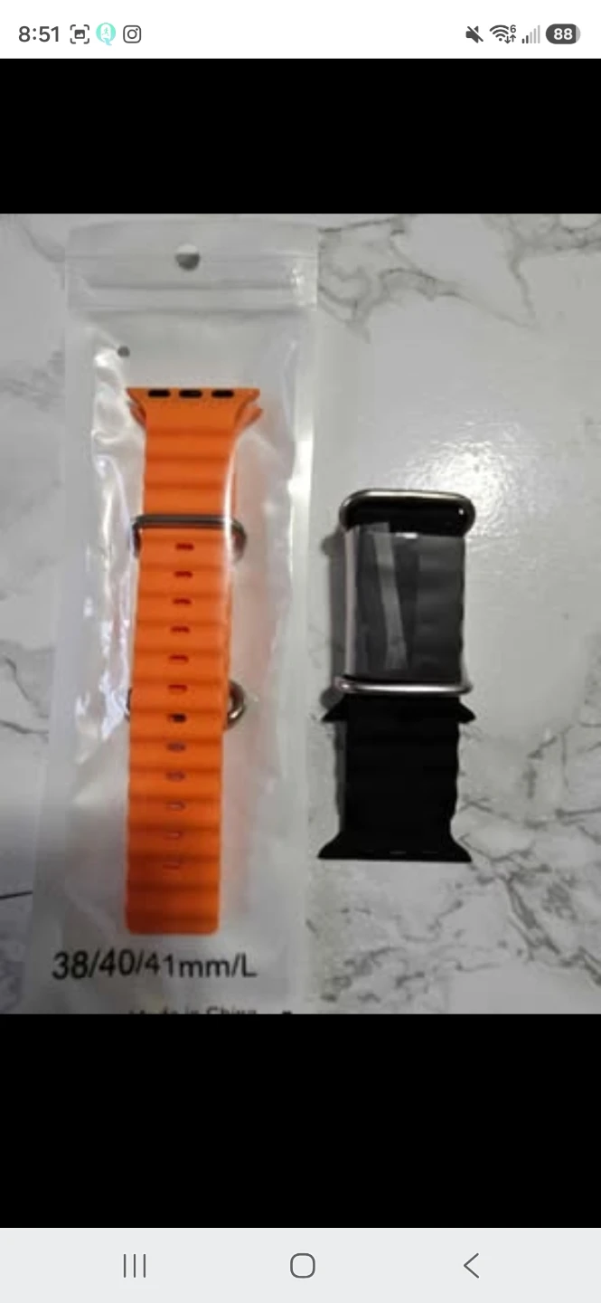 Apple Watch Bands 38/40/41mm - Orange & Silver Metal - photo 3