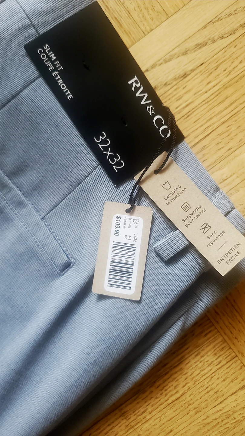 RW&CO. Slim Fit Pants & White Dot Dress Shirt