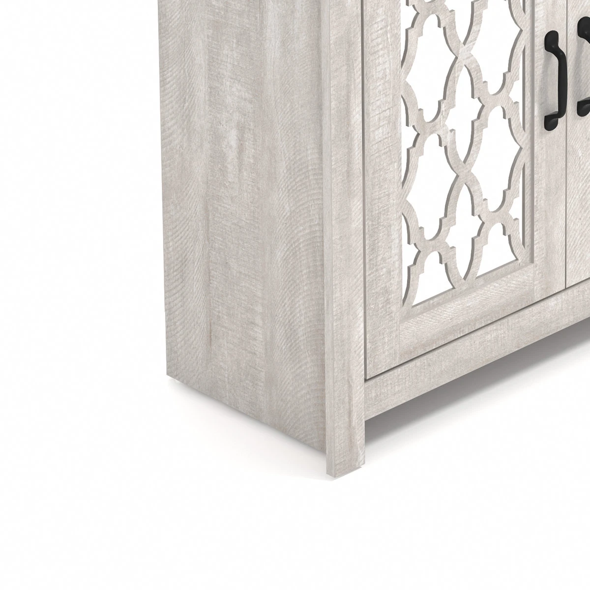 Shoe Storage Cabinet – Dusty Gray Oak – Mirrored Doors - photo 5