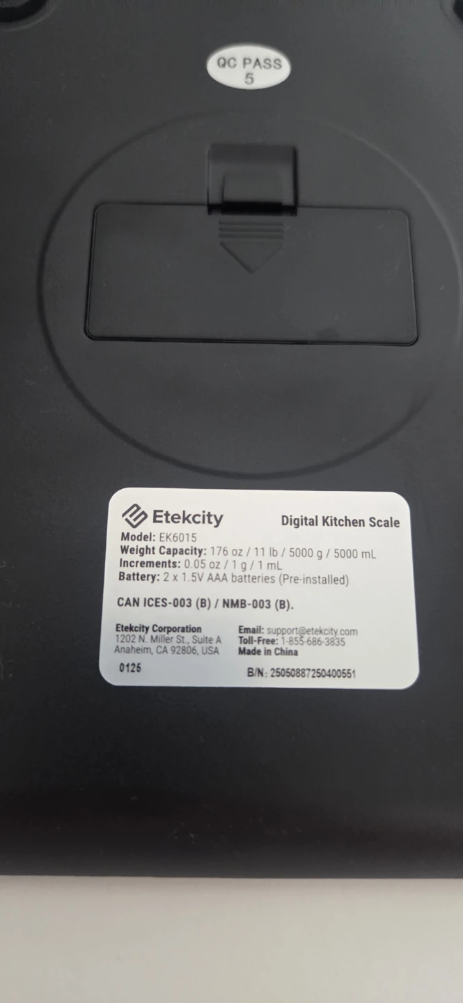 Etekcity EK6015 Digital Kitchen Scale - photo 2