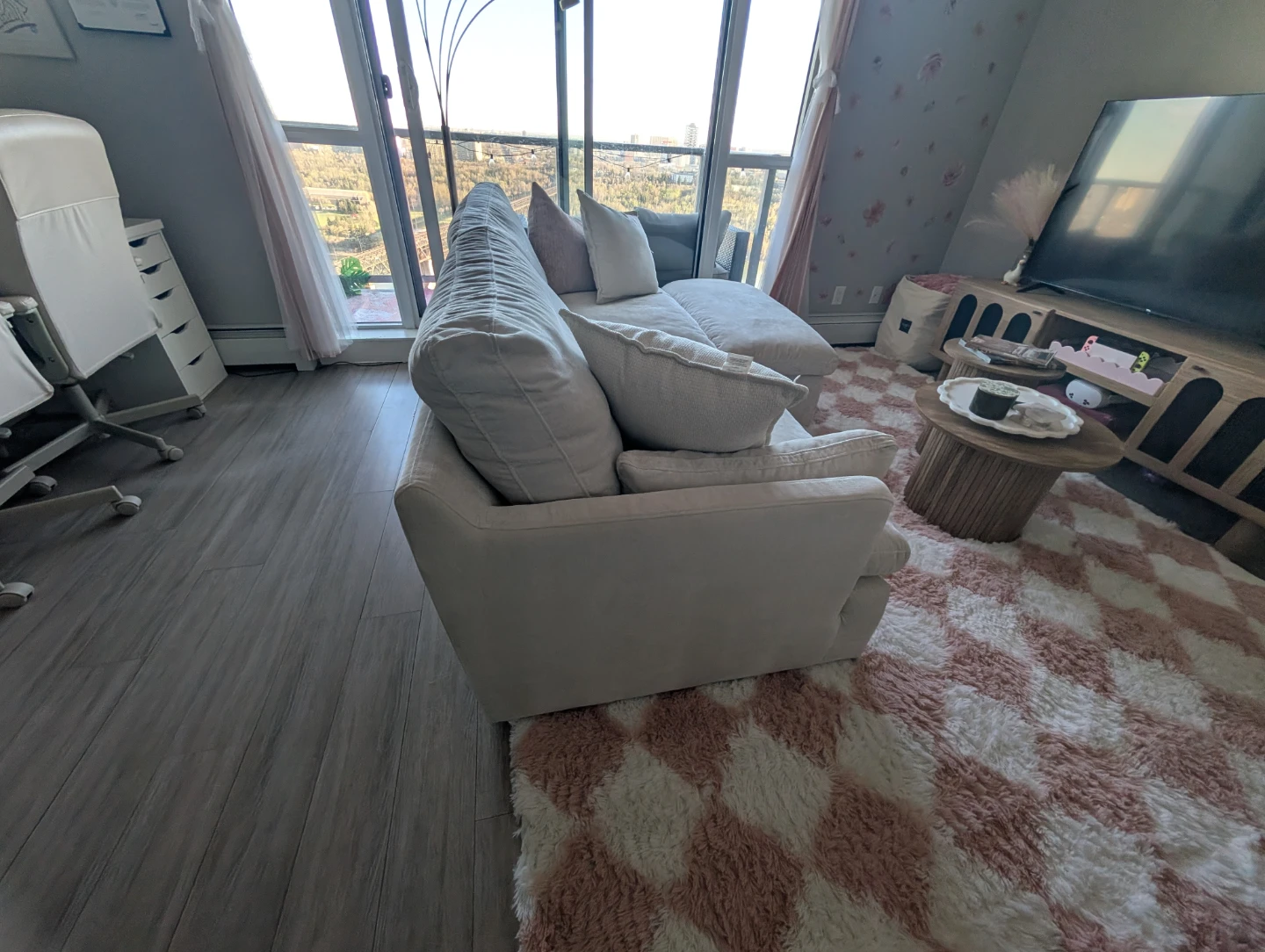 Cream modular sofa - photo 2