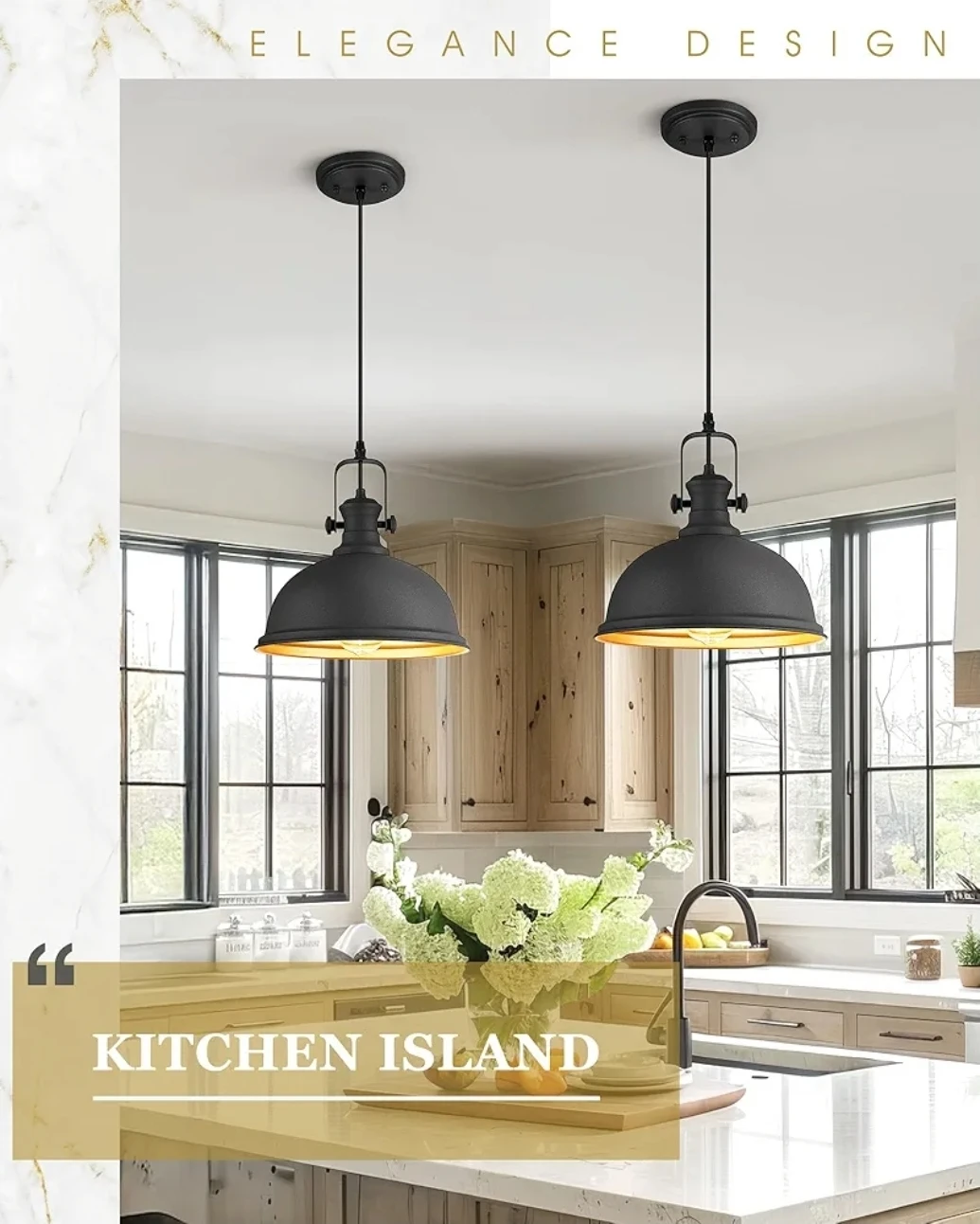 Matte Black Farmhouse Pendant Light Fixture - photo 5