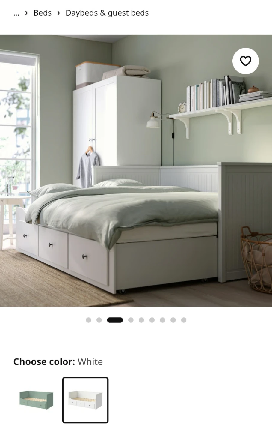 Pull-Out / Extendable Ikea HEMNES Day bed with 3 Drawers