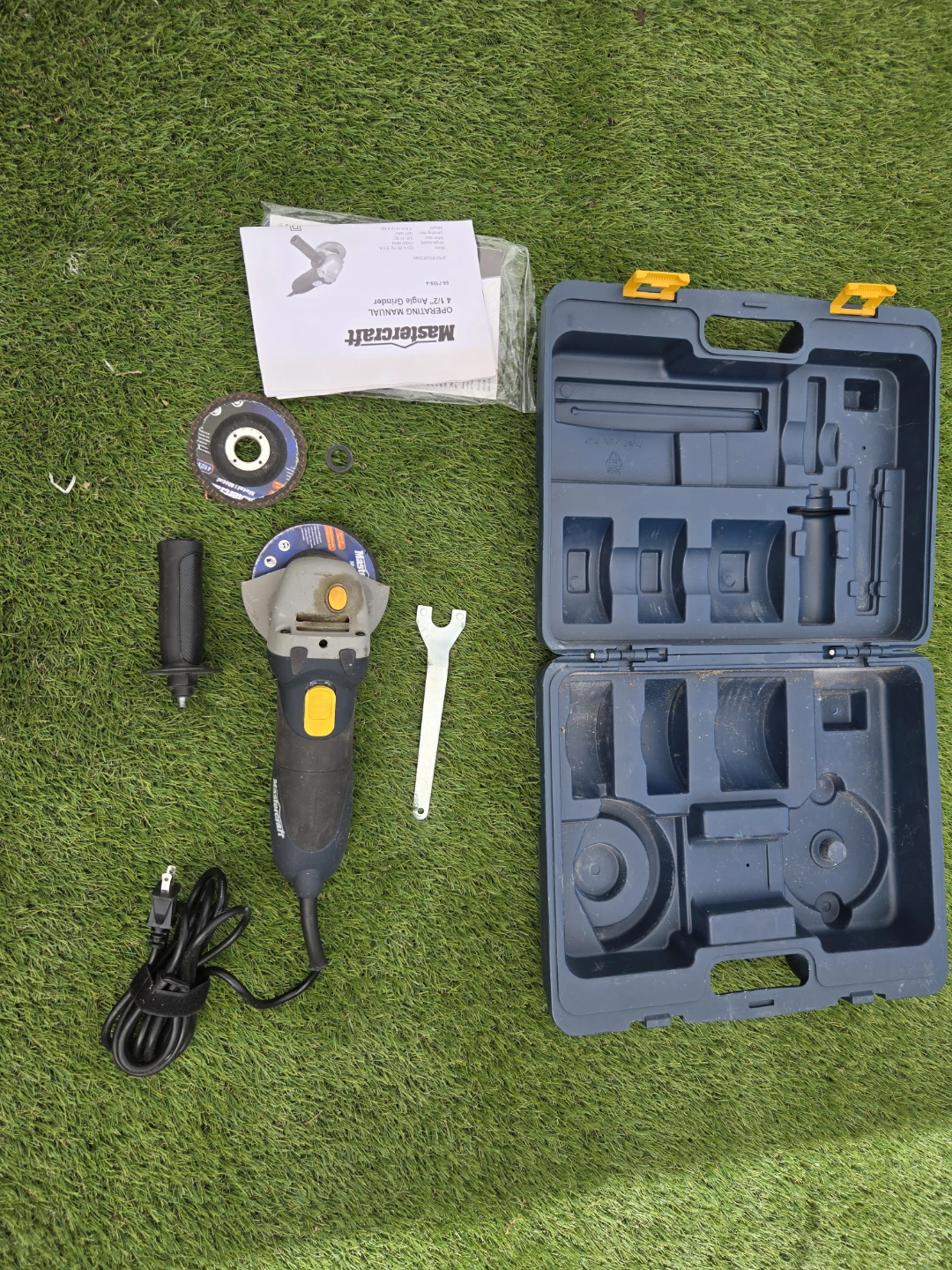 Mastercraft 4 1/2" Angle Grinder with Case $20