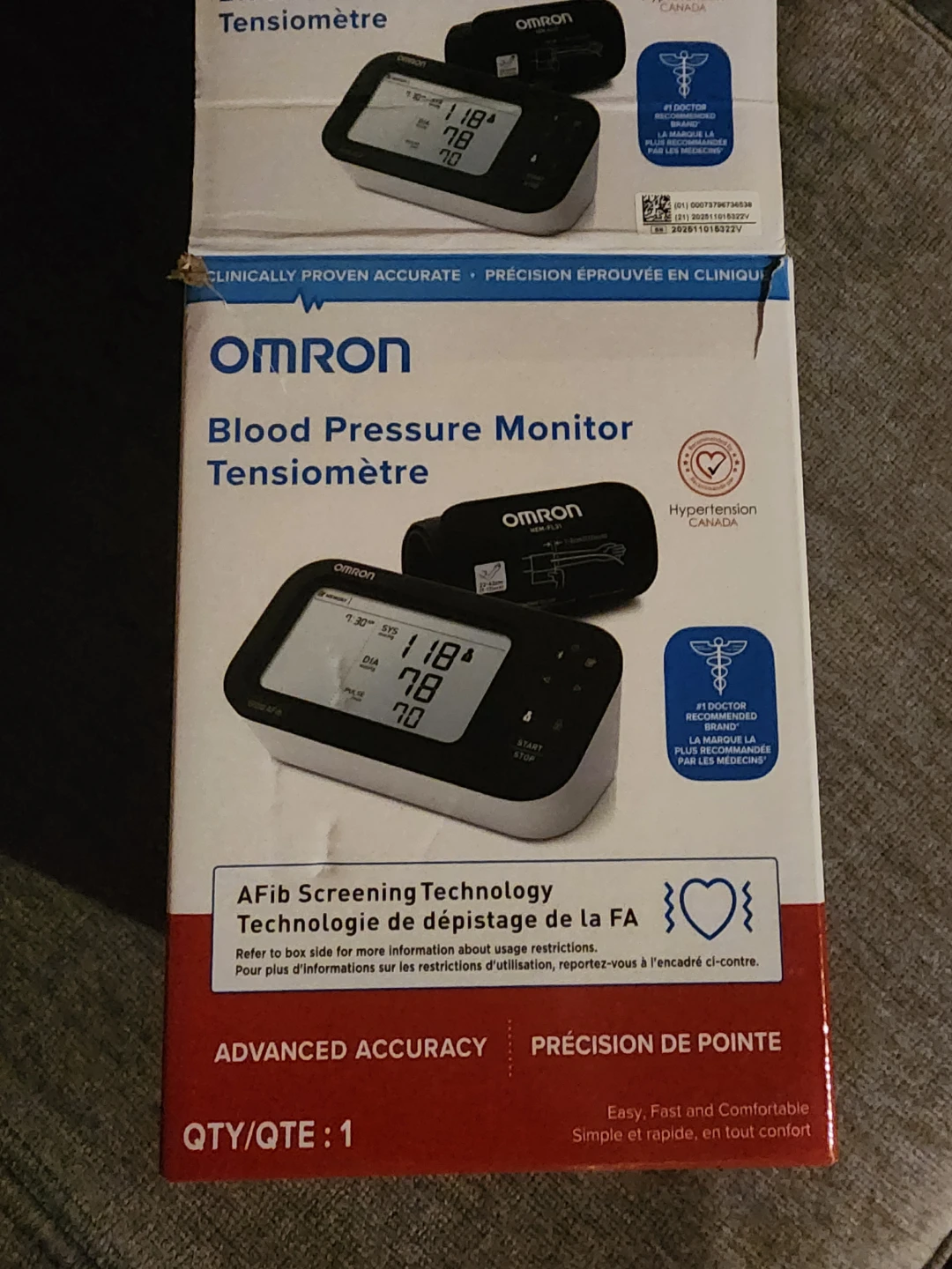 Omron BP7365CAN Blood Pressure Monitor