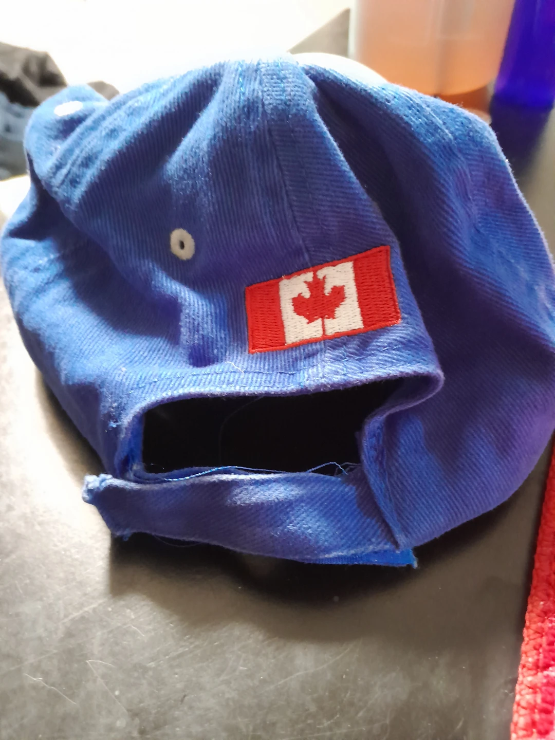 Adult Blue Racing Hat with Canadian Flag - photo 3