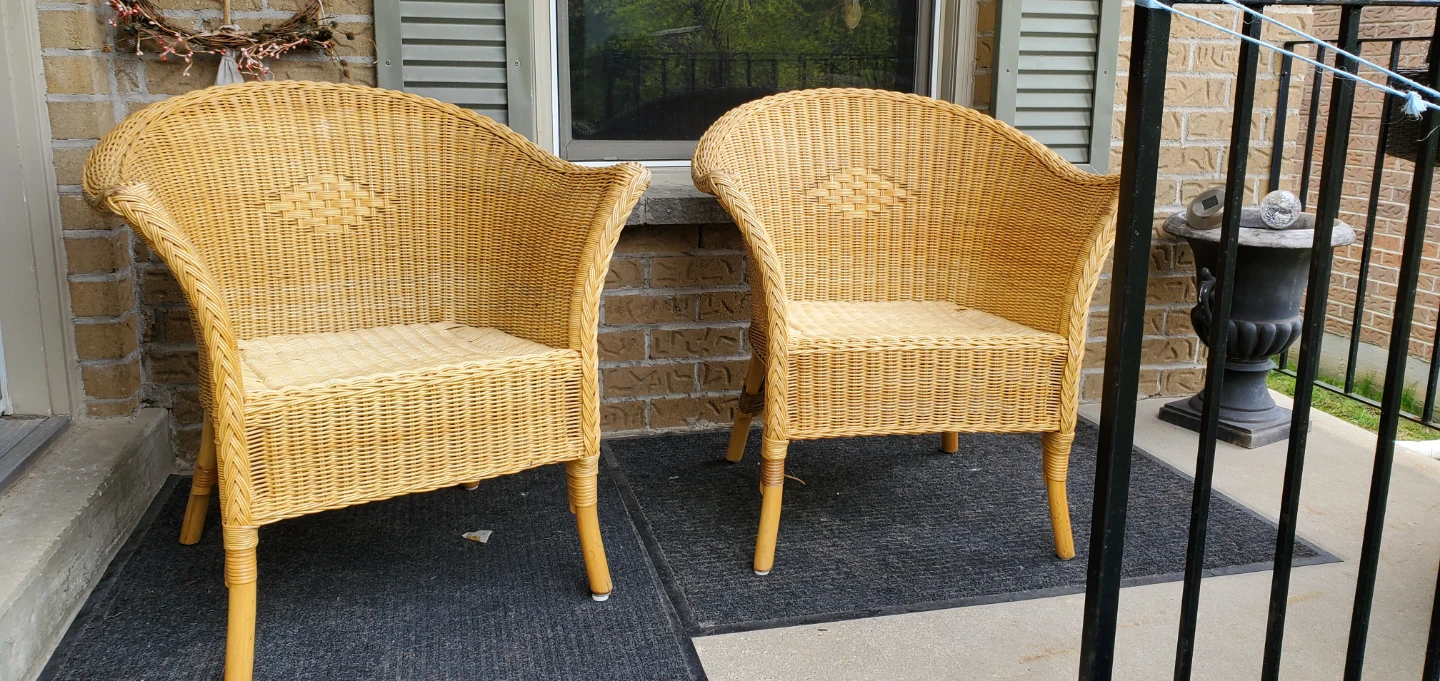 Wicker Accent Chairs with Cushions (Set of 2) - photo 4