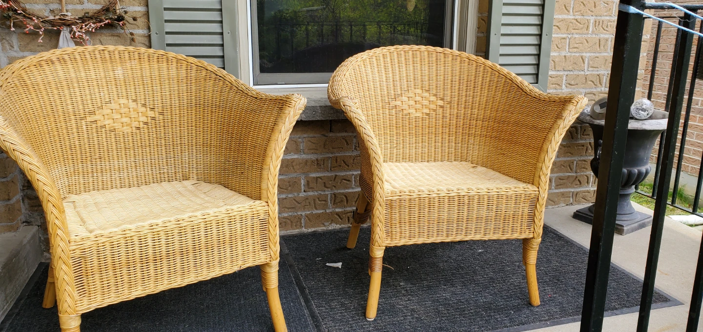 Wicker Accent Chairs with Cushions (Set of 2) - photo 5