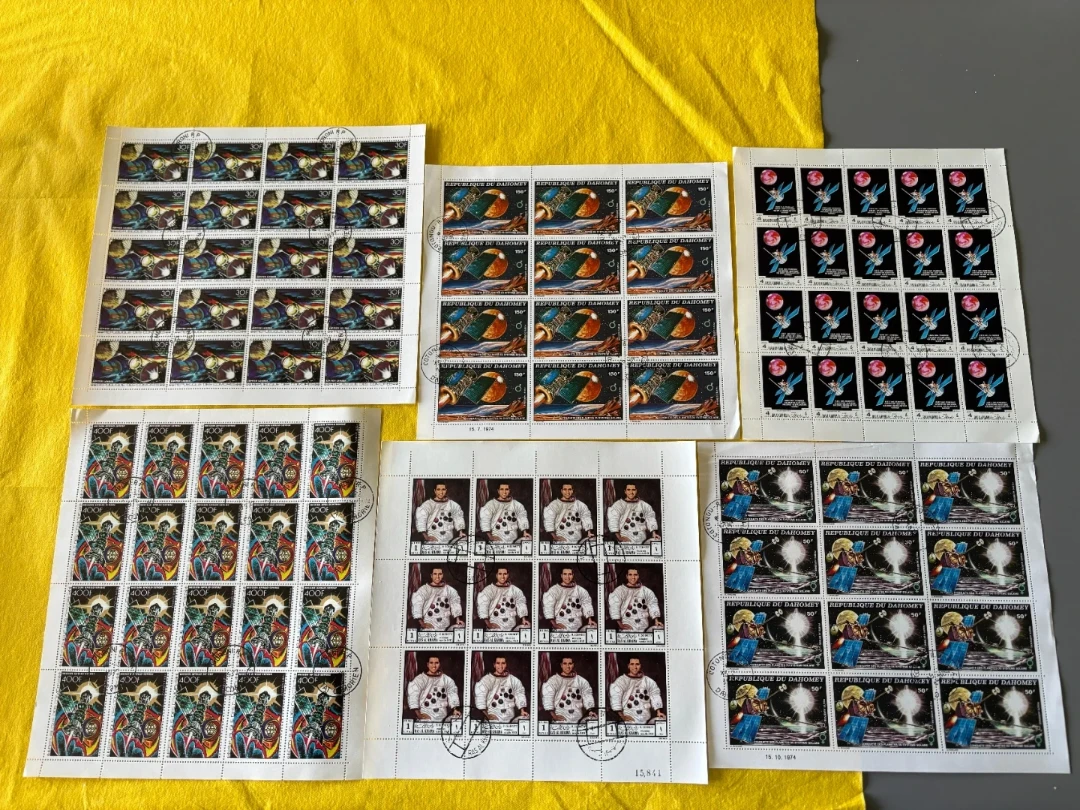 Stamp sheets set (6x) Space exploration (international)