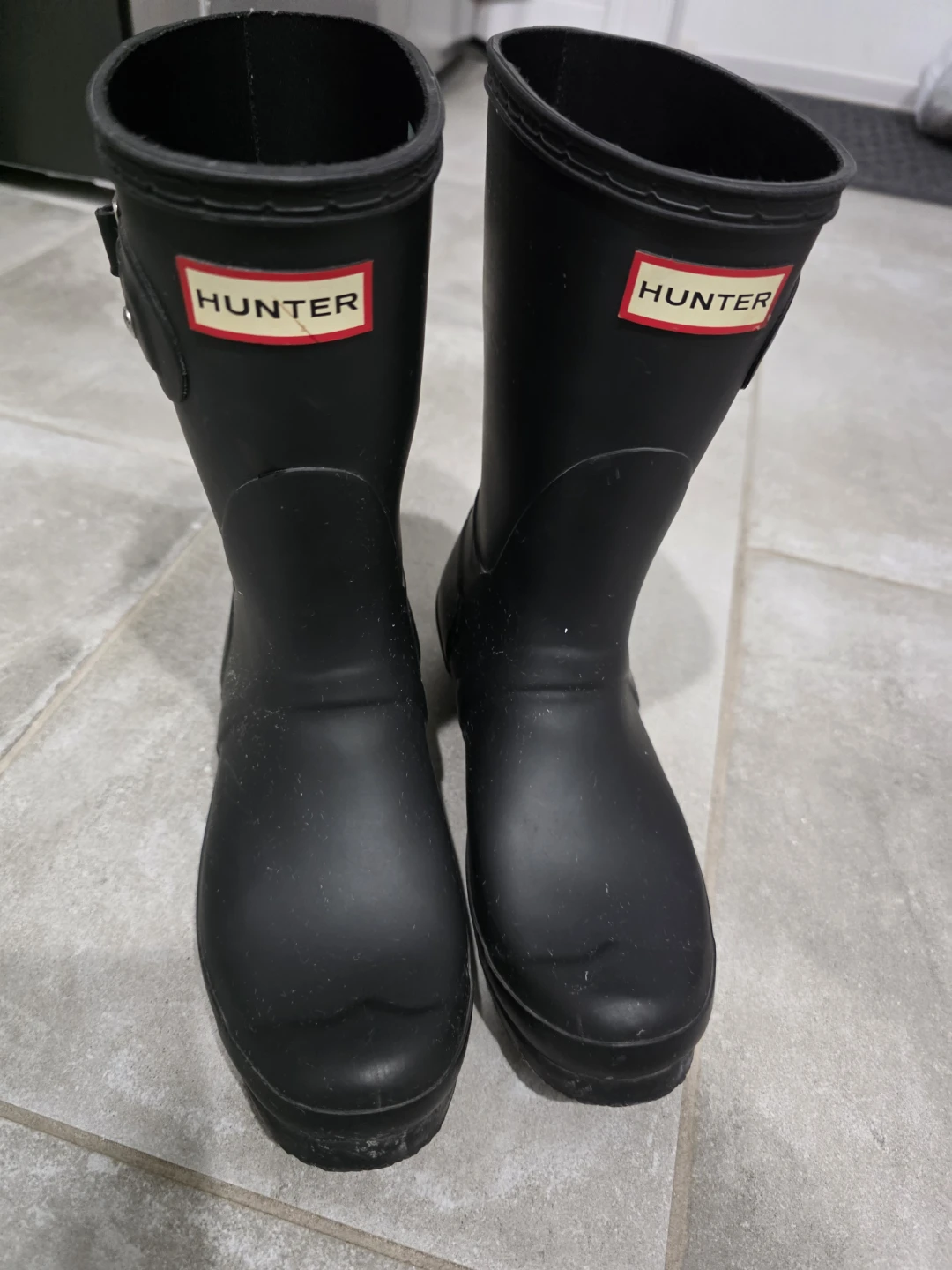 Hunter Women's Black Rubber Ankle Rain Boots size 7 - photo 2