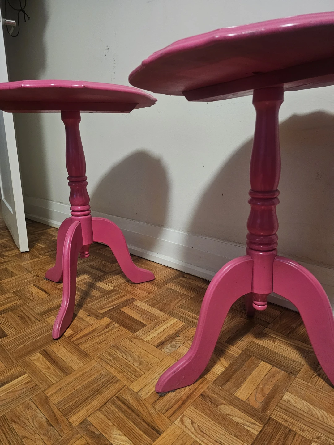 Pink Accent Side Tables - Set of 2 - photo 2