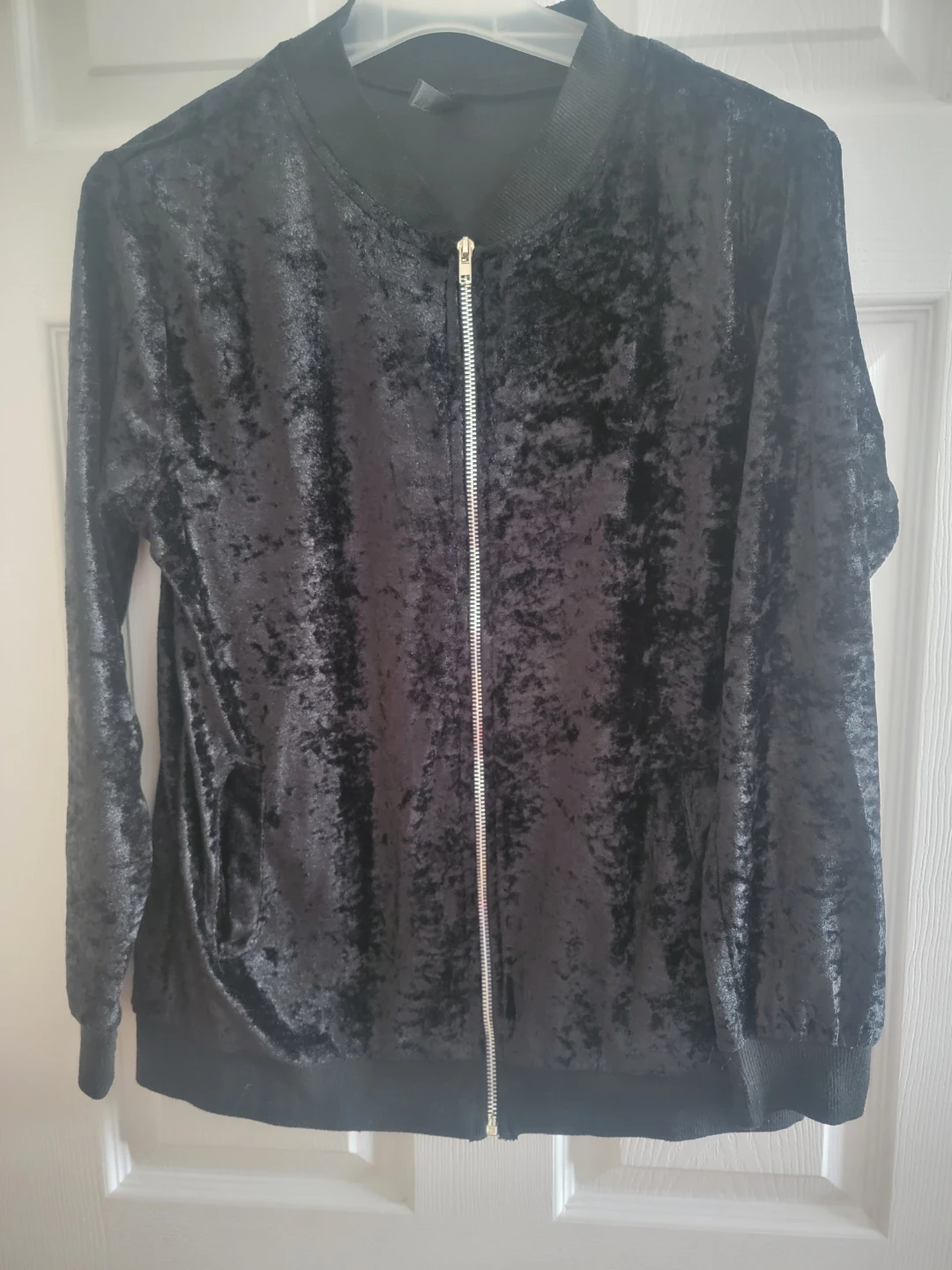 Black Velvet Bomber Jacket freesize