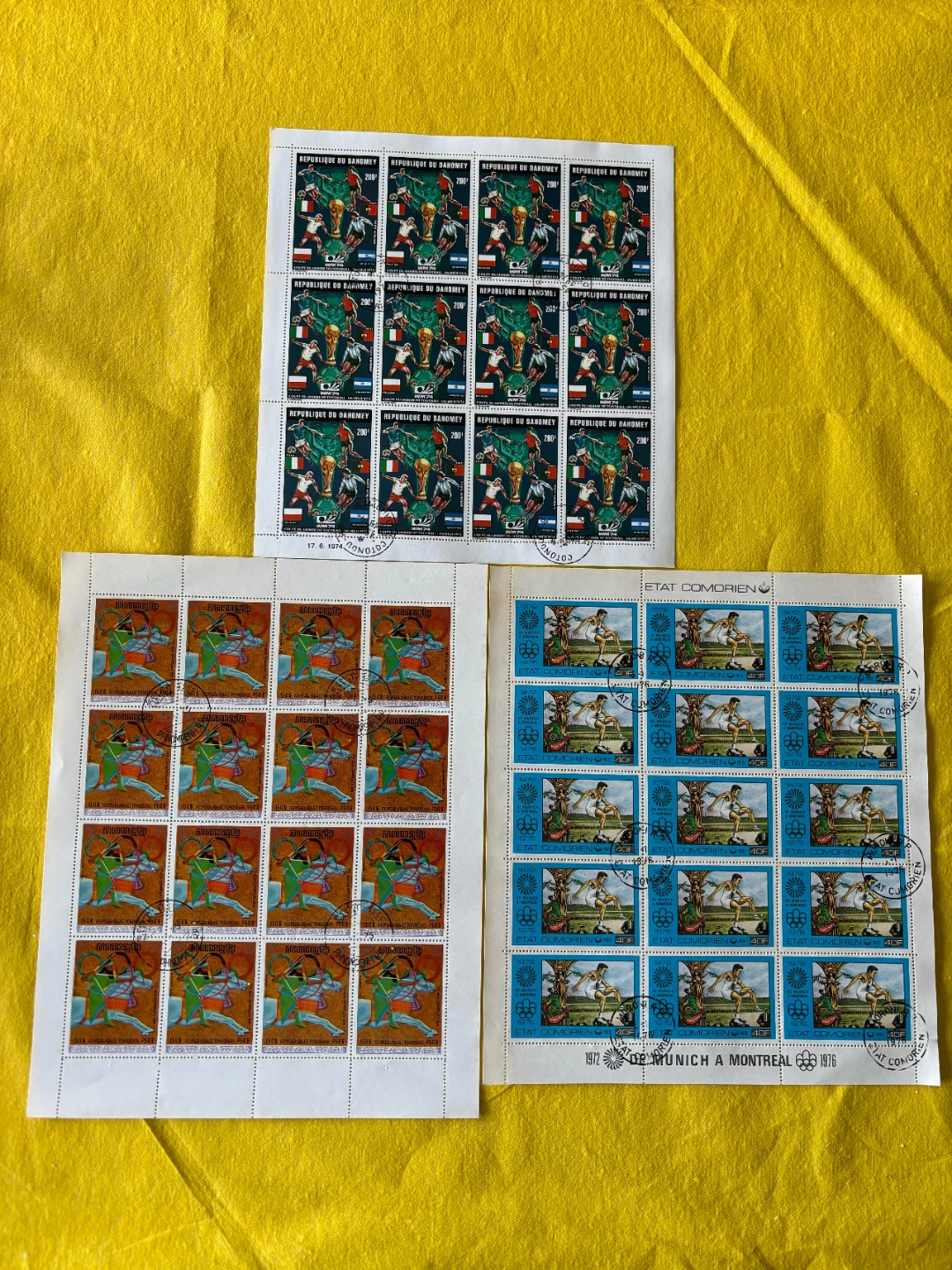Stamp sheets set (3x) Sports (international)