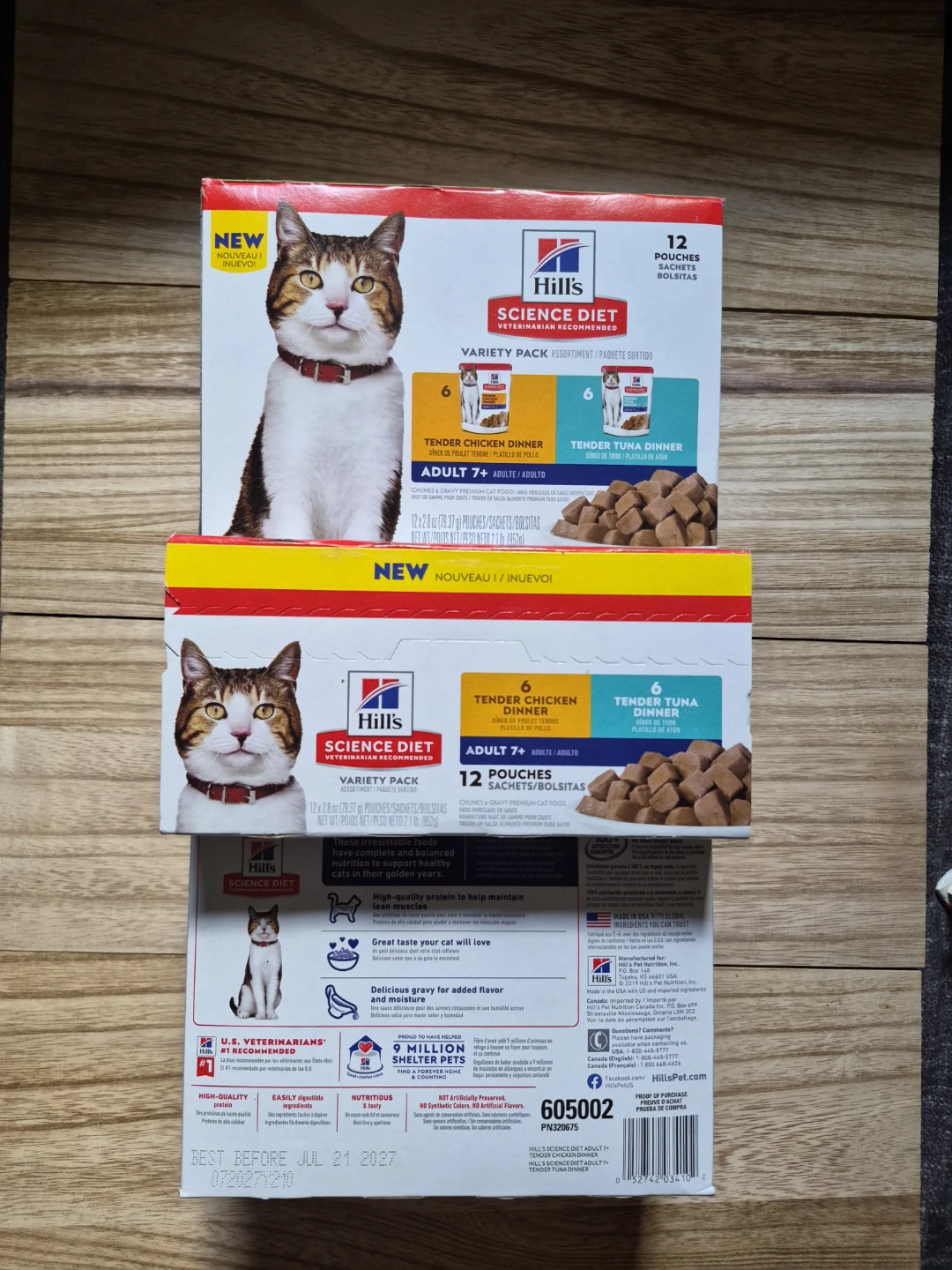 Hill's Science Diet Adult 7+ Wet Cat Food Pouches - Variety Pack