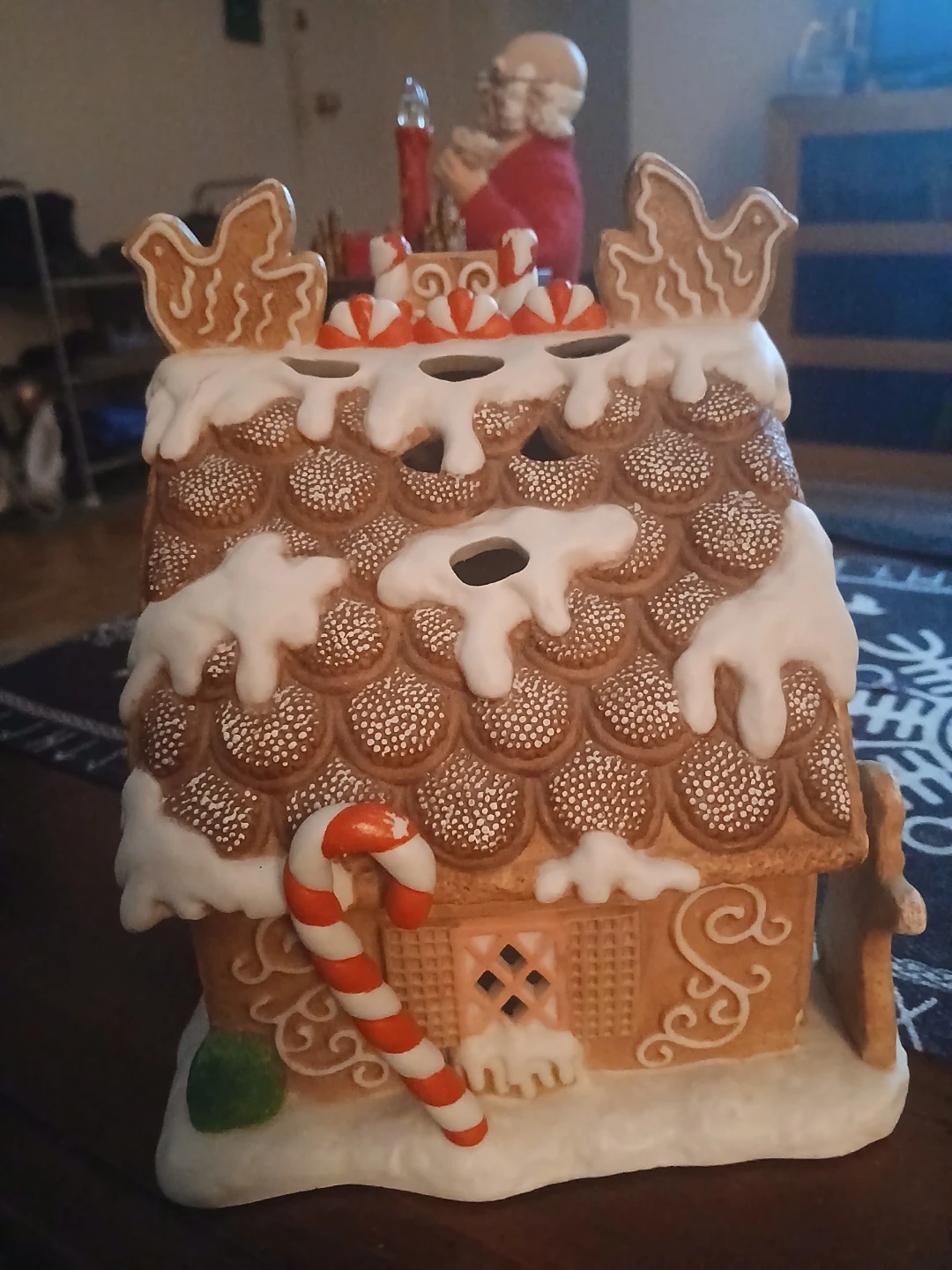 Ceramic Light-Up Gingerbread House Christmas Decor - photo 4