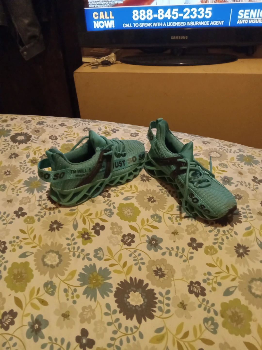 Teal "Just So" Athletic Sneakers. For kids