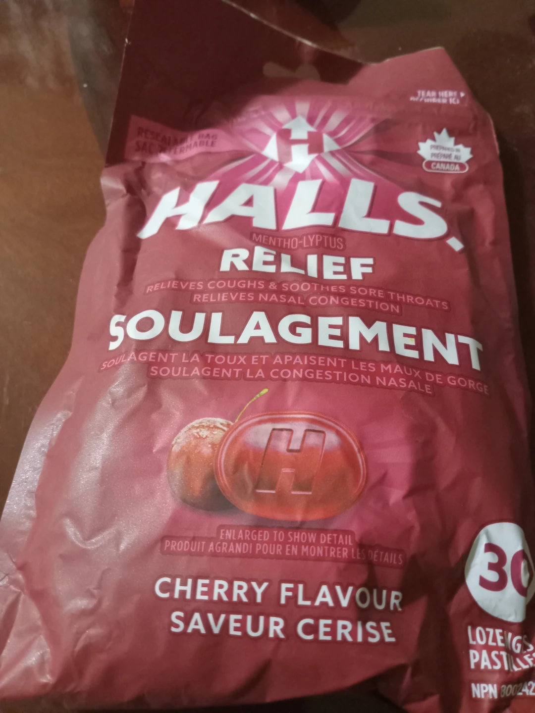 Halls Cherry Flavour Relief Lozenges, 30 Count - photo 2