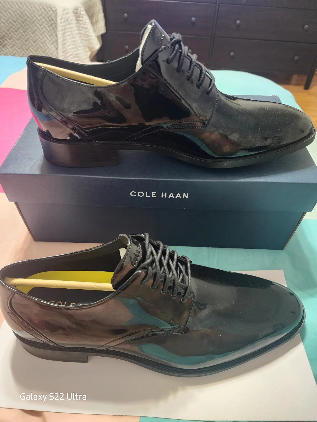 Cole Haan Hawthorne Plain Oxford Black Patent Dress Shoes - photo 2