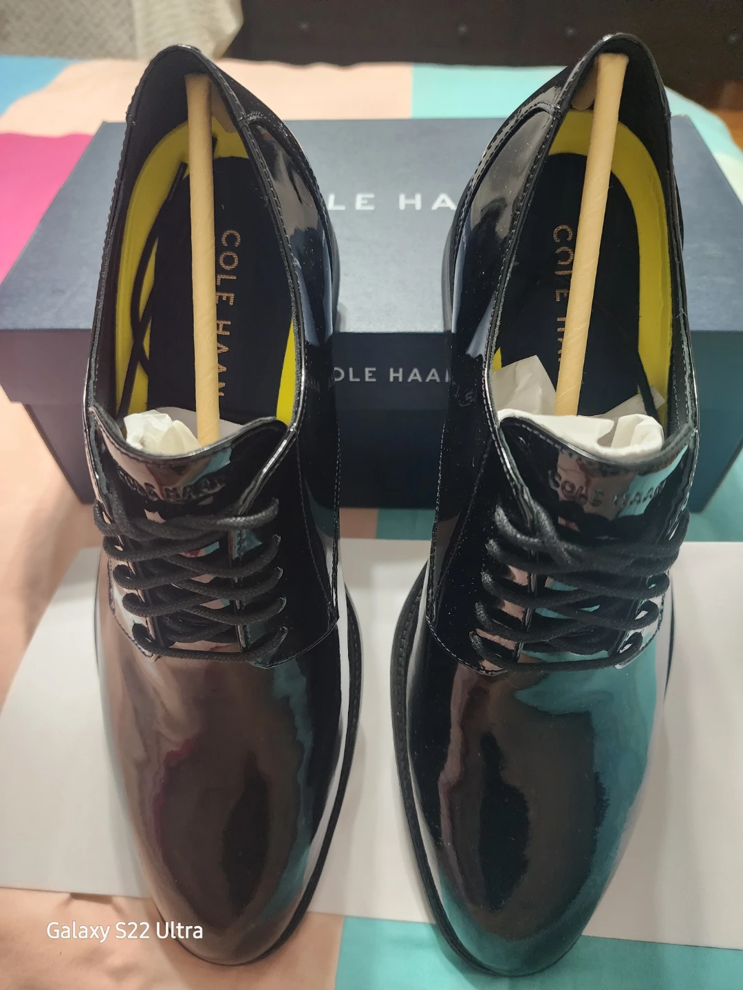 Cole Haan Hawthorne Plain Oxford Black Patent Dress Shoes - photo 3