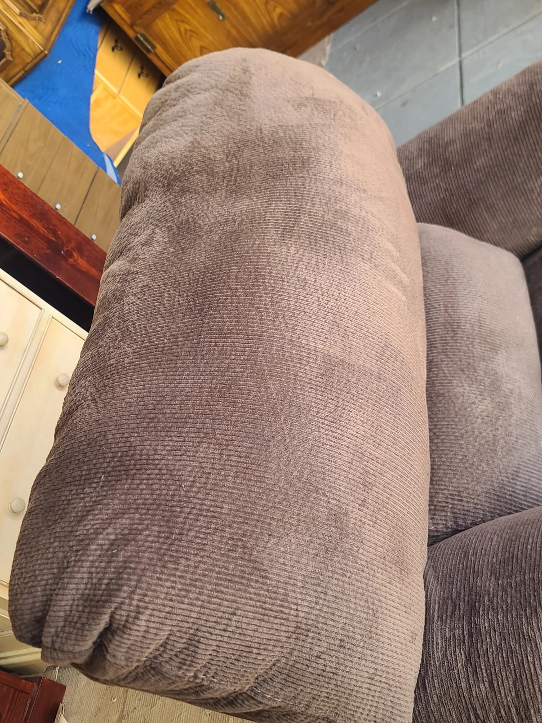 Brown Corduroy Rocker Recliner Chair - photo 4