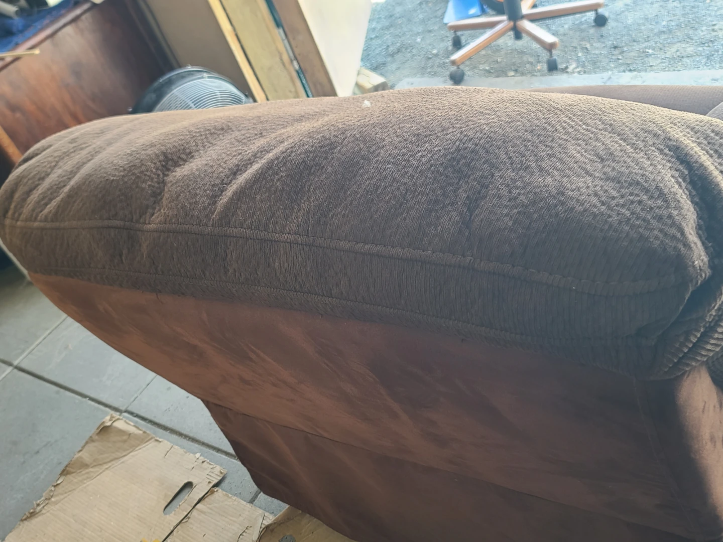 Brown Corduroy Rocker Recliner Chair - photo 5