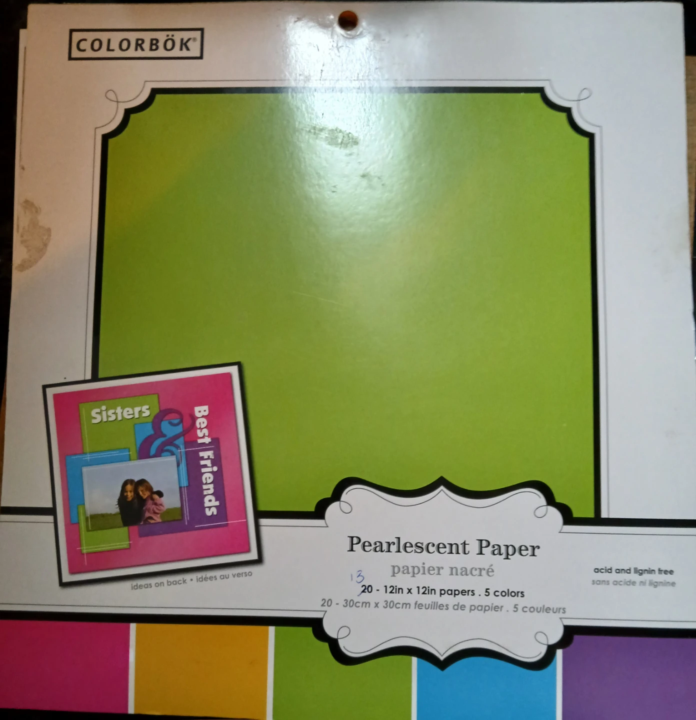 ColorBök Pearlescent Paper - 12x12 Inch, 5 Colors
