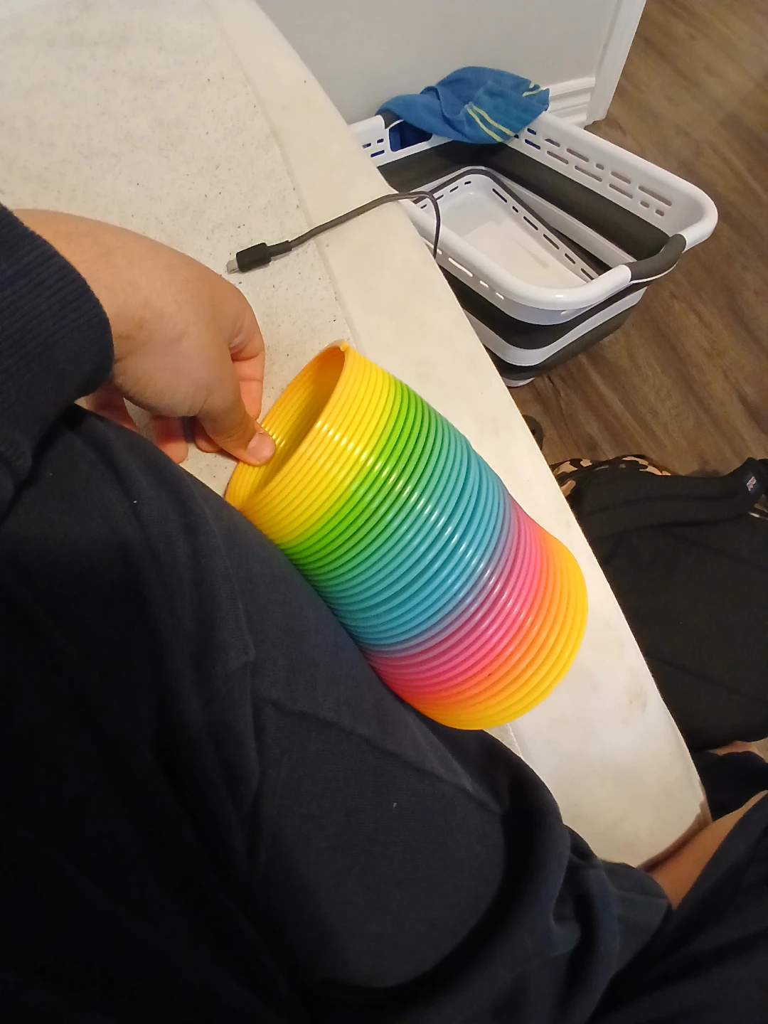 Rainbow Plastic Slinky Toy