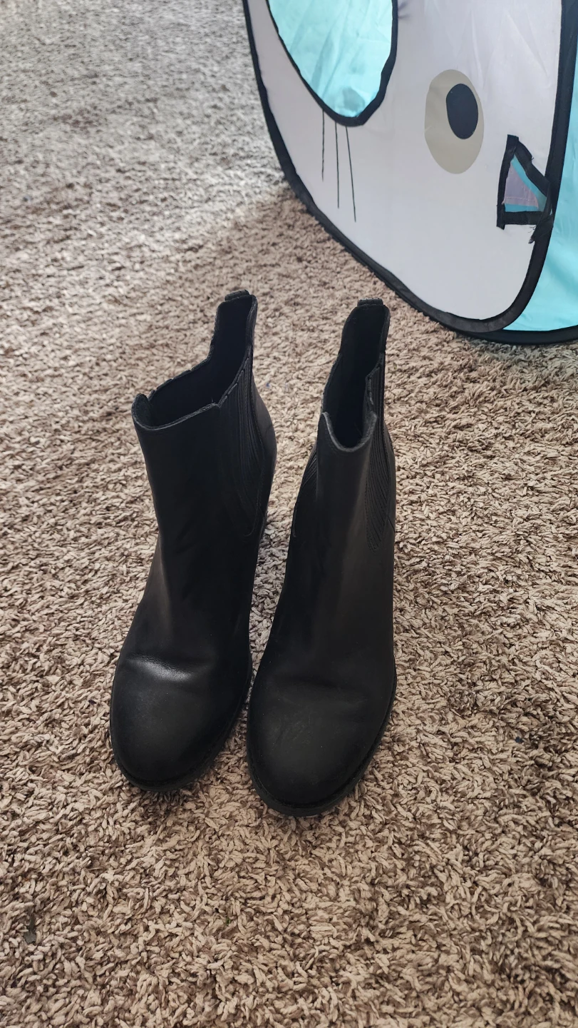 Timberland Women's Black Leather Ankle Boots Size 8 - photo 3