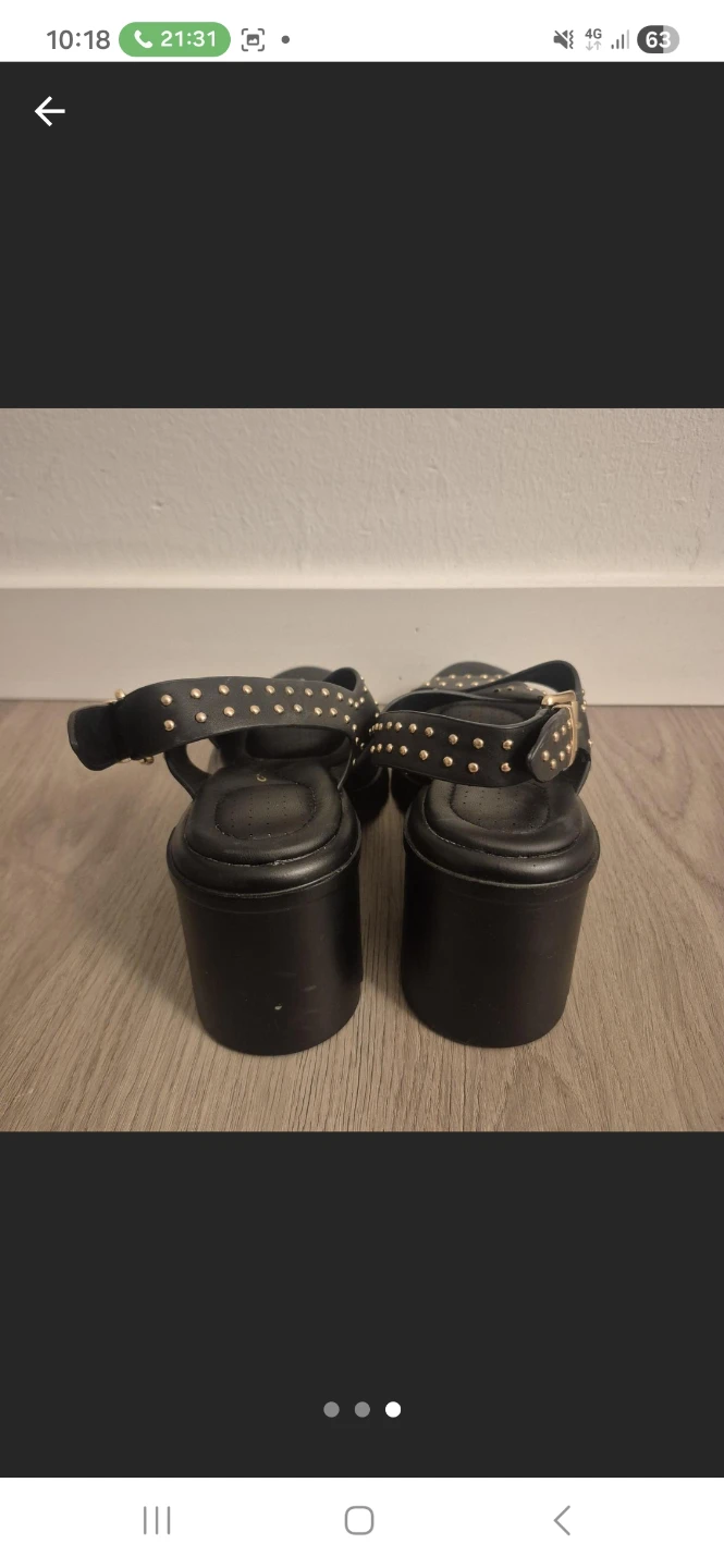 Black Studded Platform Sandals