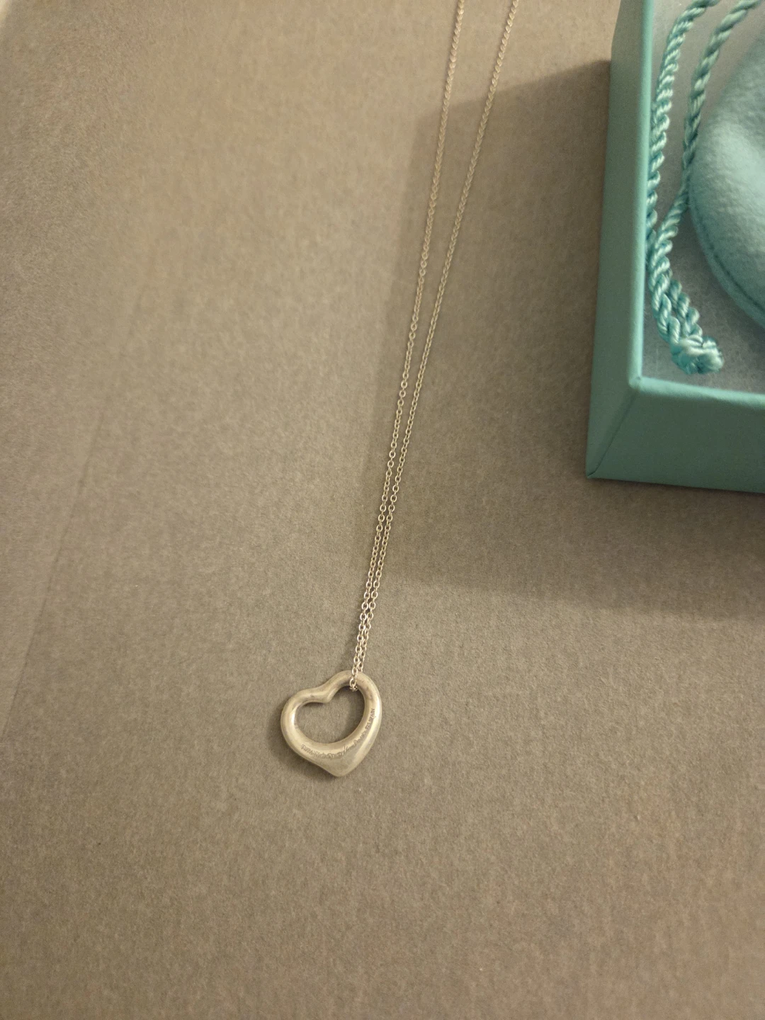 Tiffany & Co. Elsa Peretti Open Heart Pendant Necklace in Silver