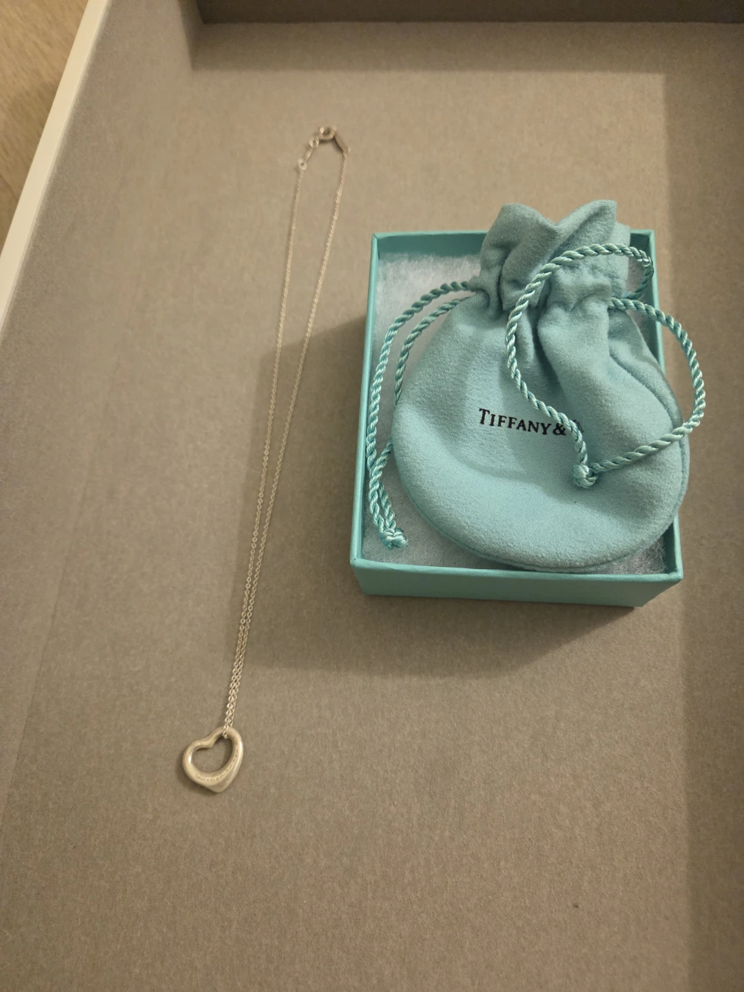 Tiffany & Co. Elsa Peretti Open Heart Pendant Necklace in Silver - photo 2