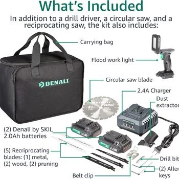 🔥 DENALI 20V Cordless Power Tool Combo Kit – New in box🔥 - photo 5