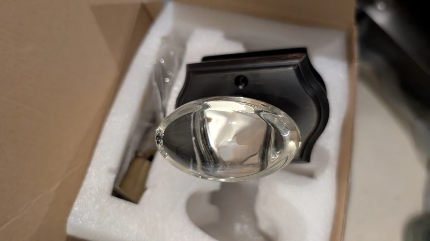 Glass Door Knobs with Bronze Finish - photo 2