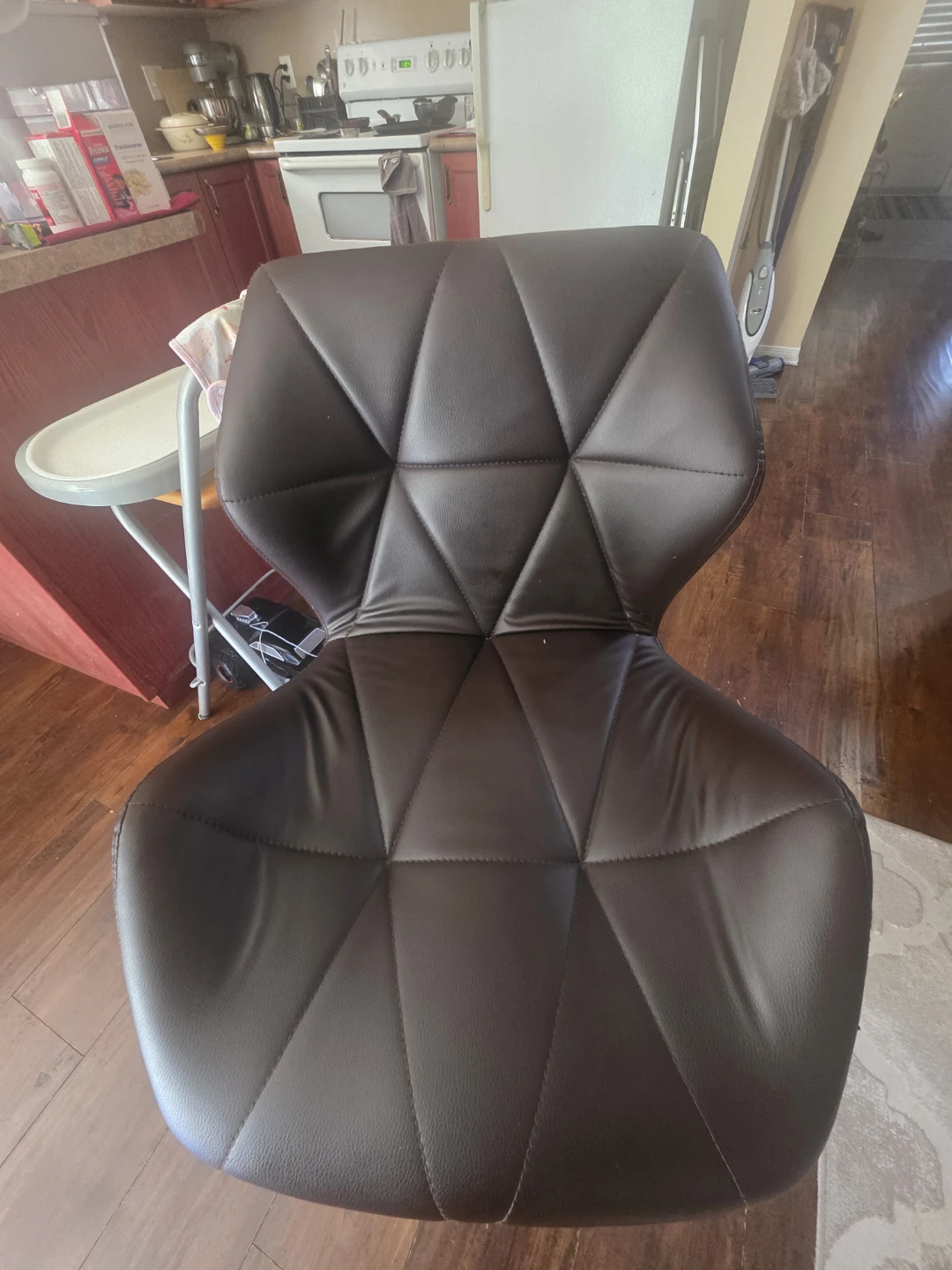 2 Brown Faux Leather Bar Stool - photo 2