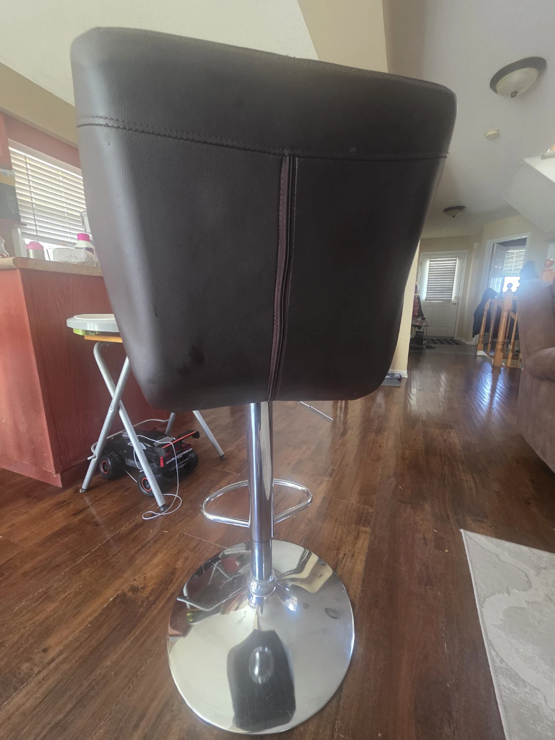 2 Brown Faux Leather Bar Stool - photo 5