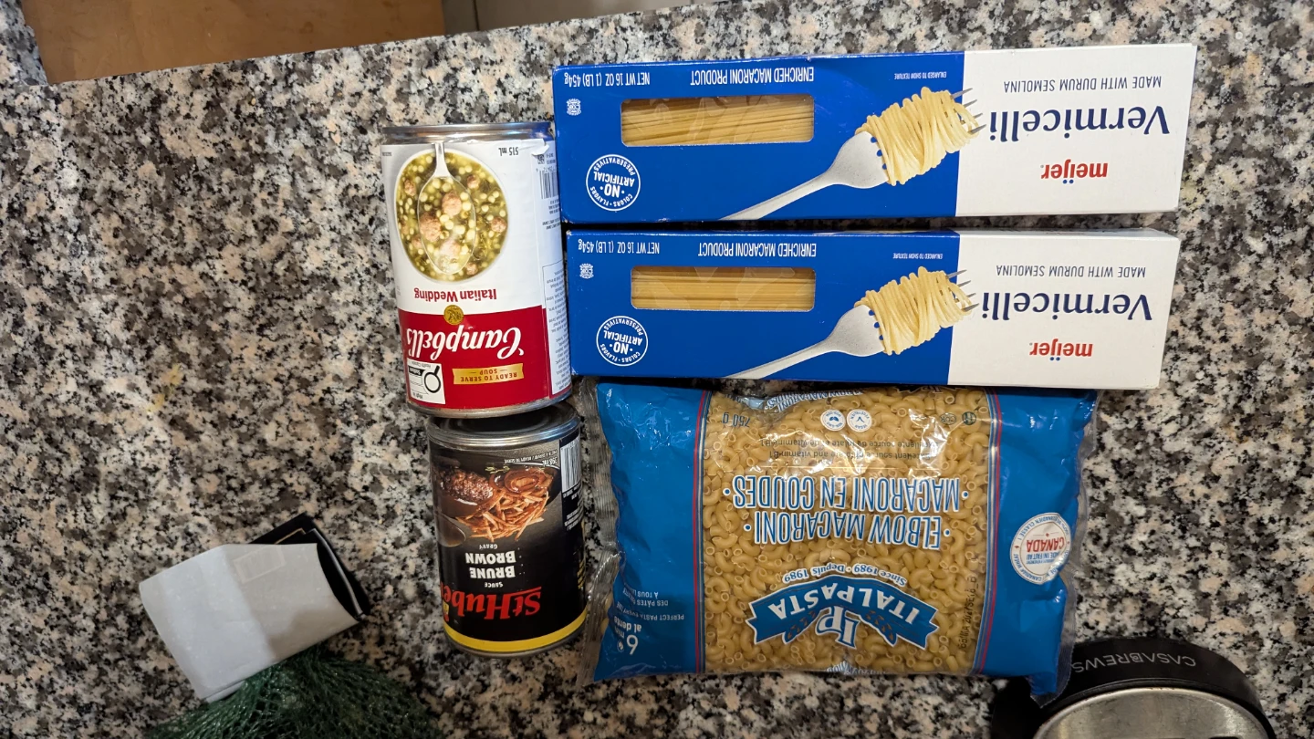 Free assorted food
