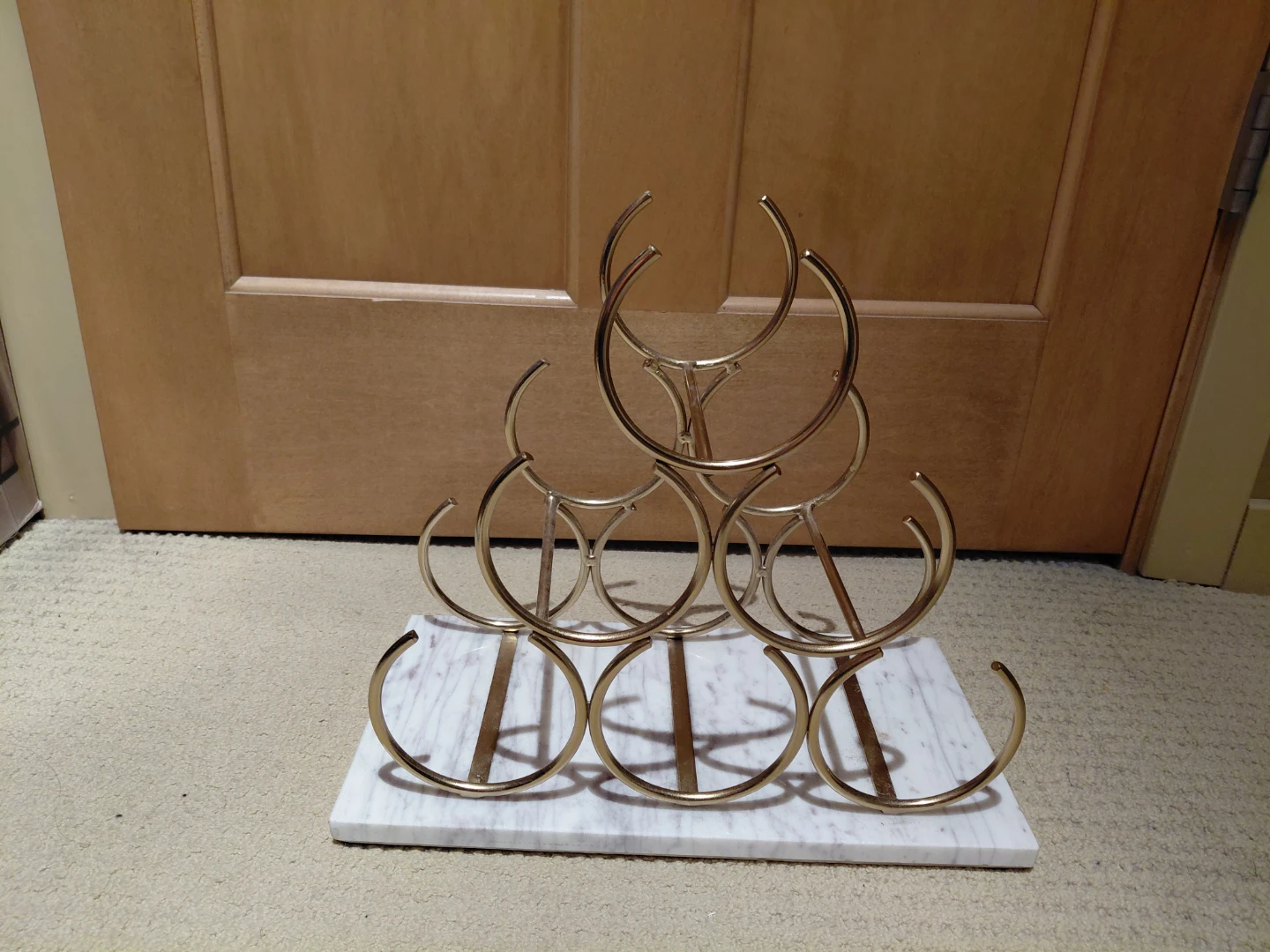Marble Base Gold  Wine Rack
