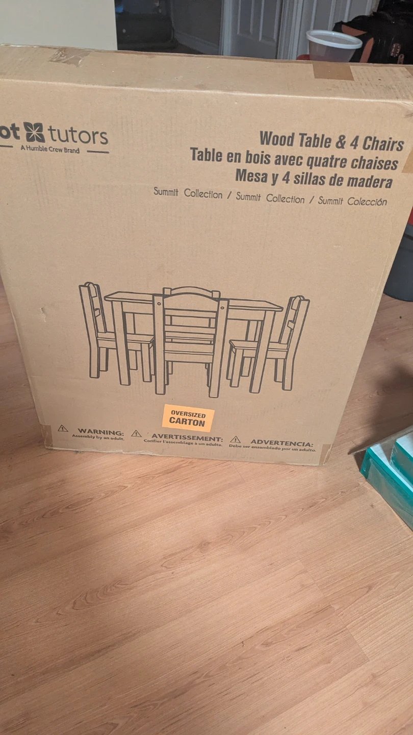 Humble Crew Wood Table & 4 Chairs Set