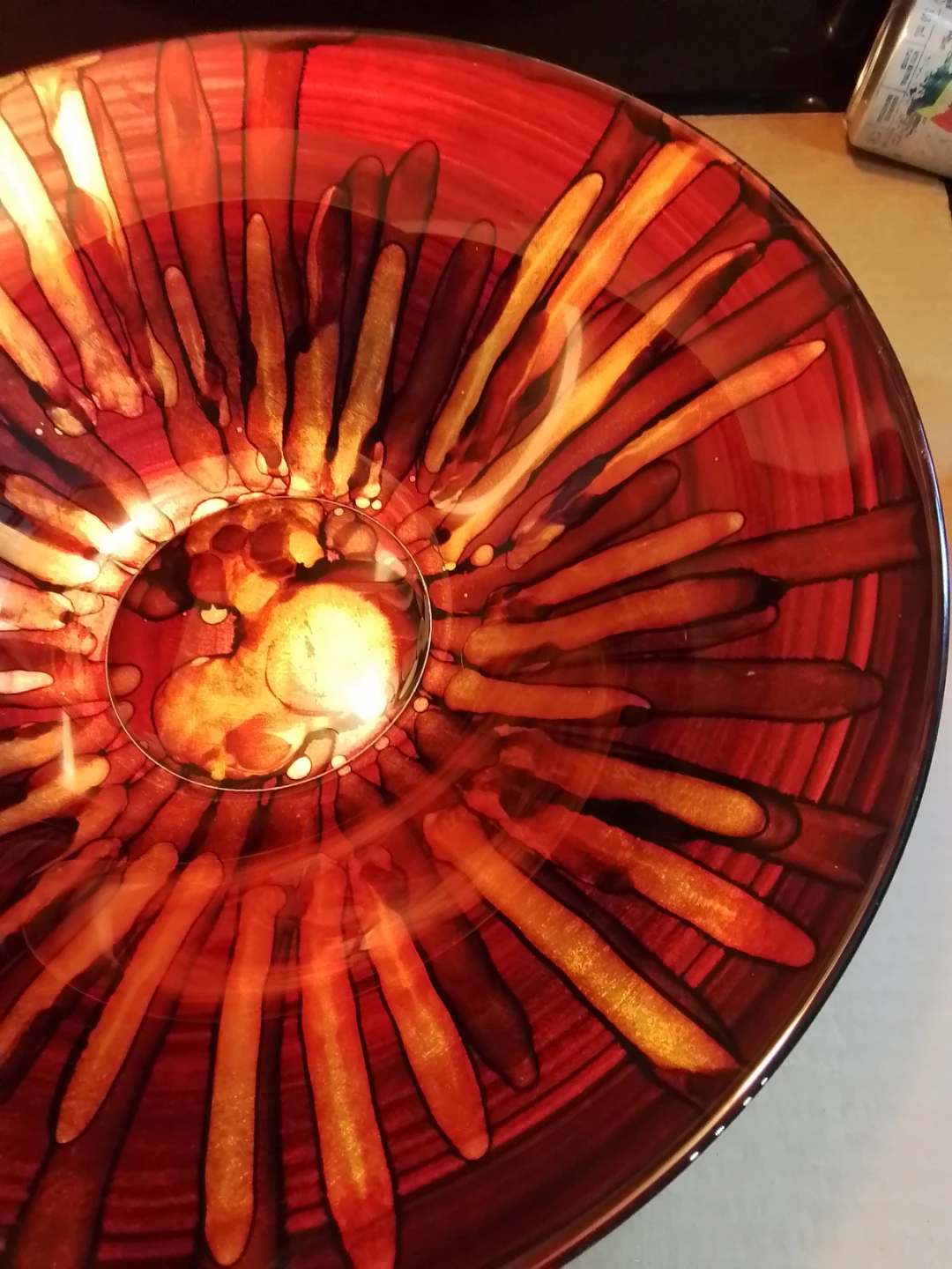 Large 16" Italian Art Glass Centerpiece Bowl - photo 5