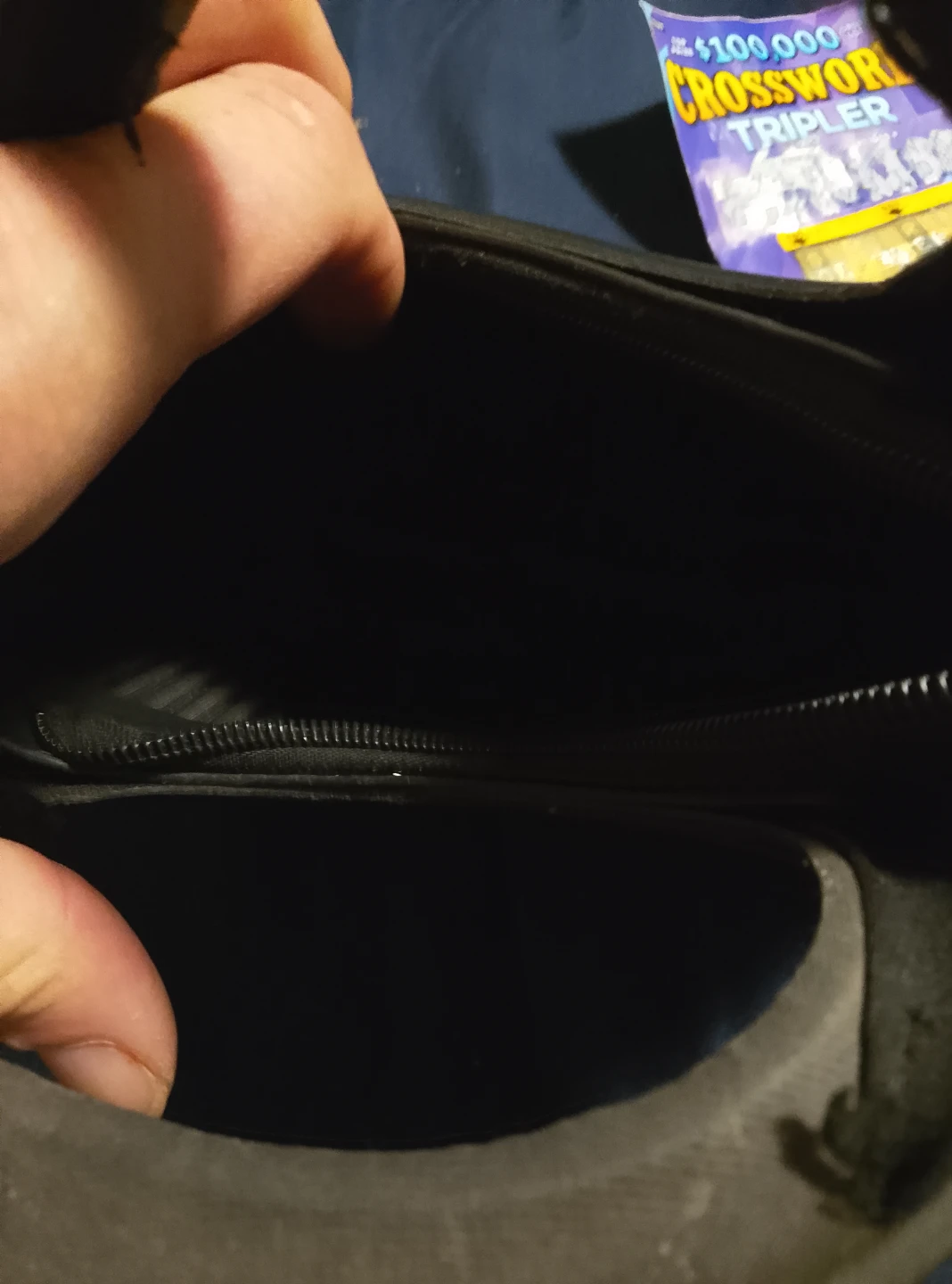 Black Structured Handbag with Zipper - photo 2