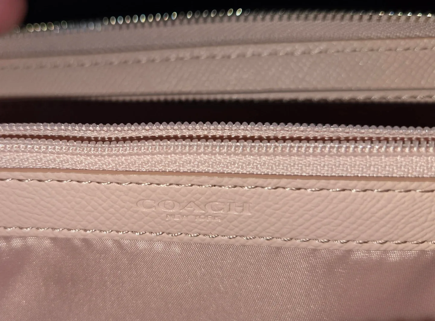 Coach Pink Leather Studded Zip Around Wristlet Wallet Clutch - photo 5