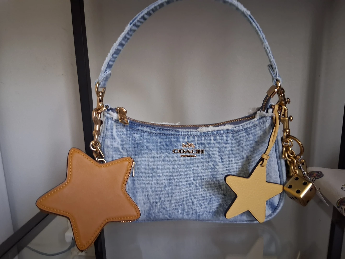 Coach Denim terry with Star and Dice Charms
